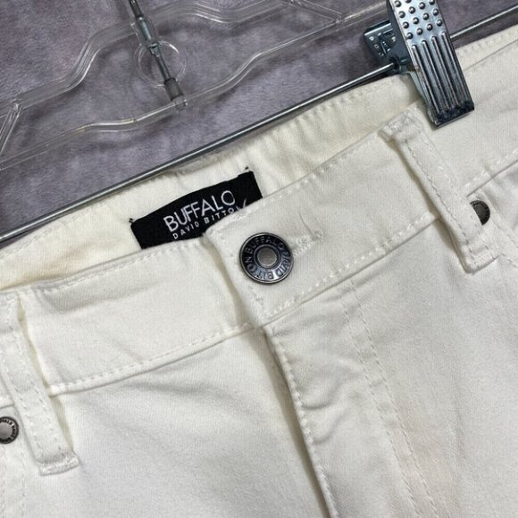 Buffalo David Bitton Aubrey Jeans Women's 8/29 White Mid Rise Super Soft Ankle - Picture 6 of 15